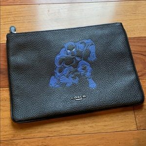 NWT Coach x Marvel Black Panther Large Pouch